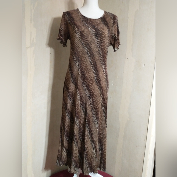 Brown Animal Print Dress - Picture 9 of 9